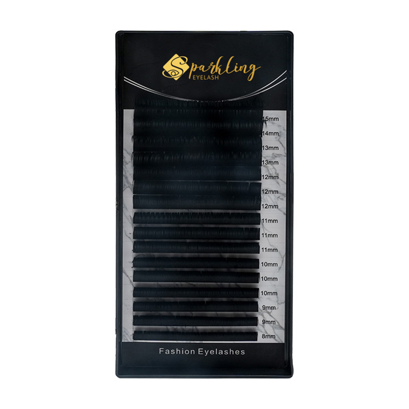 0,05 D Curl Matte Black Volume Lashes pidennys