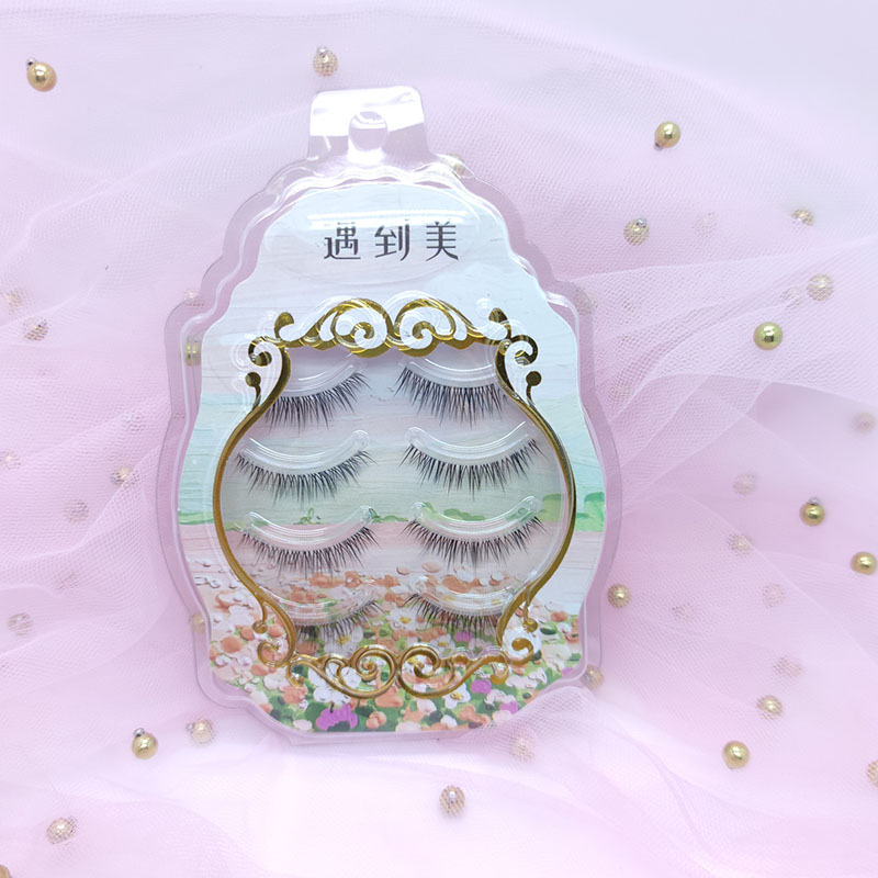 3D Faux Mink Lashes 4 Pairs kirkas band volyymi synteettiset ripset