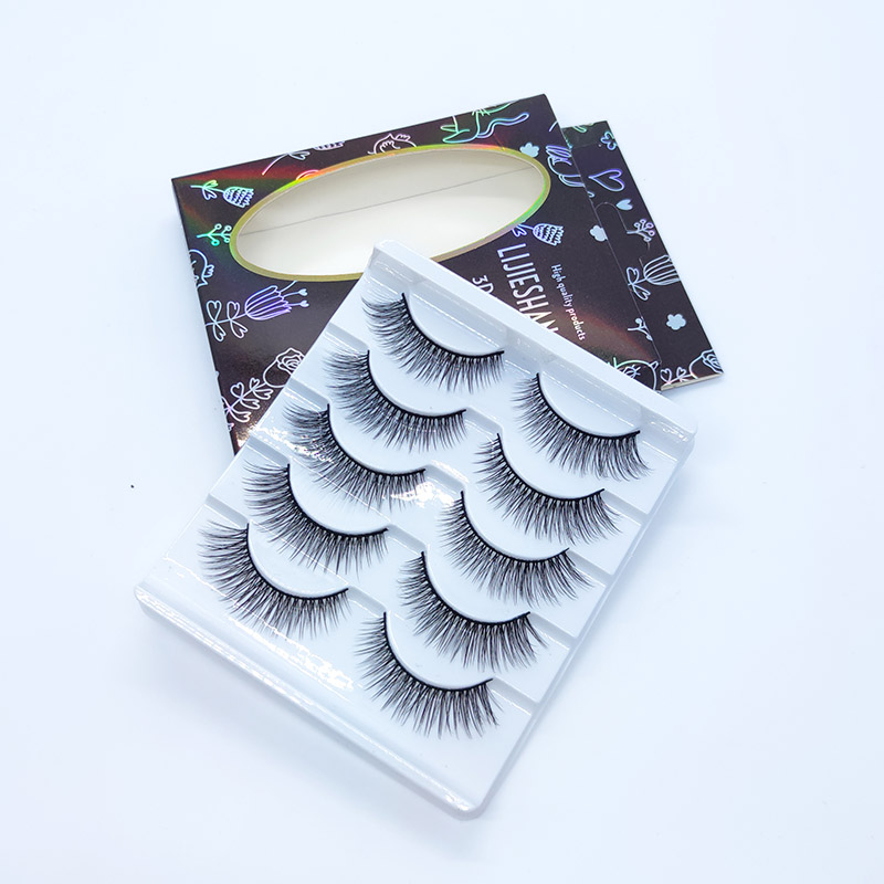 5 paria 3D Faux Mink ripsiä käsintehdyt volyymin pörröiset dramaattiset ripset