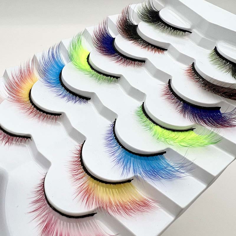 7 Pairs Pack Color Cat Eye tekoripset